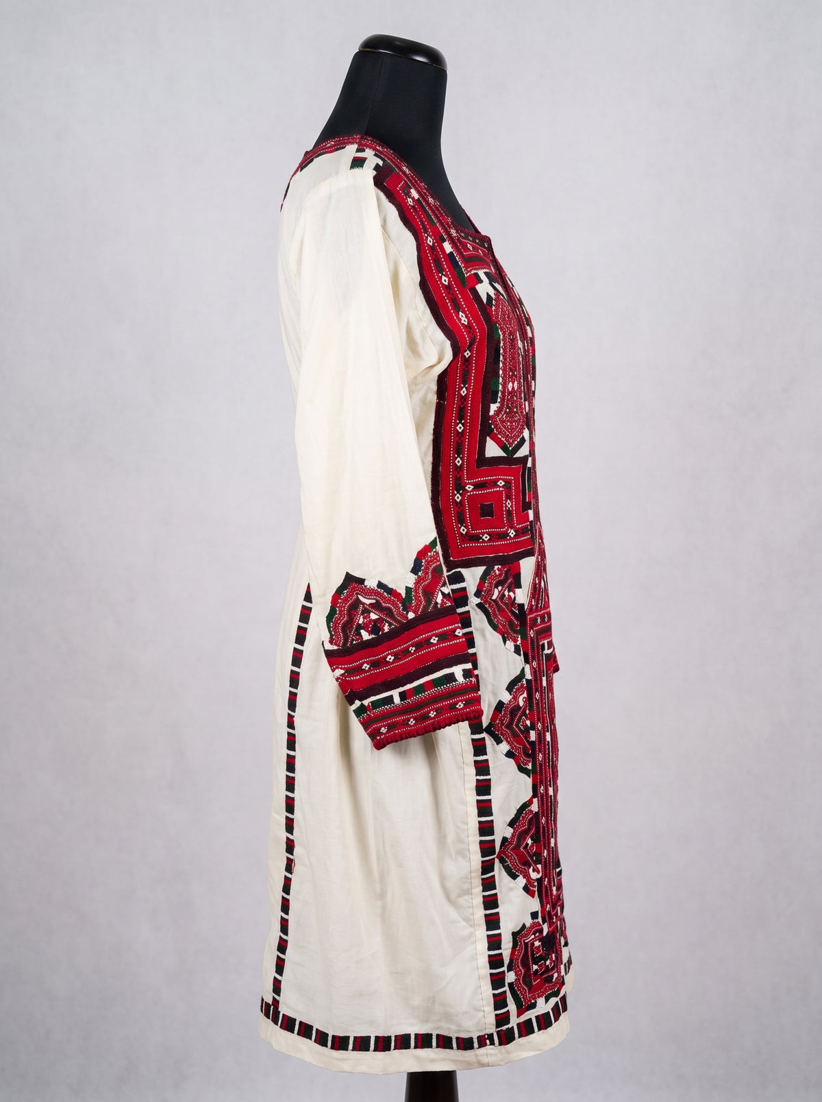 Authentic White Balochi Embroidery Dress